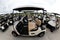 Golf carts in a Cancun resort