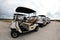 Golf carts in a Cancun resort
