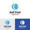 Golf Chat Logo Design Template. Modern professional golf.