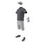 Golf Clothes on white. 3D illustration