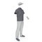 Golf Clothes on white. 3D illustration