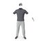 Golf Clothes on white. Front view. 3D illustration
