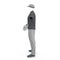Golf Clothes on white. Side view. 3D illustration
