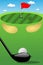 Golf Club Ball Putting Green Aiming Shot