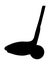 Golf club and ball silhouette graphic