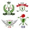 Golf club or tournament heraldic emblems