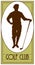 Golf club vintage emblem, logo, golfer, golf logo, badge