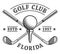 Golf clubs emblem