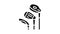 golf clubs glyph icon animation