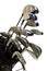 Golf Clubs on white