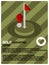 Golf color isometric poster