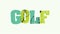 Golf Concept Stamped Word Art Illustration