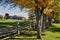 A golf country club in Ontario, Canada with autumn leaf color