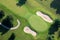 Golf Course Green Aerial Photo