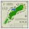 Golf course layout blueprint drawing