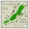 Golf course layout blueprint drawing