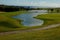 The golf course of Porto do Santo on Madeira Island.