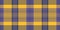 Golf fabric textile seamless, complexity vector tartan pattern. Birthday card background plaid texture check in indigo and amber