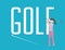Golf female player avatar