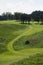 Golf field by the city of Etretat, Normandie