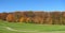 Golf field and fall season in Wisconsin