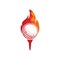 Golf Fire Logo Template Design Vector.