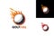 Golf Fire Logo Template Design Vector, Emblem, Design Concept, Creative Symbol, Icon