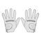 Golf gloves icon, cartoon style