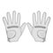 Golf gloves icon, gray monochrome style