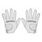 Golf gloves icon, monochrome style