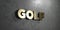 Golf - Gold sign mounted on glossy marble wall - 3D rendered royalty free stock illustration