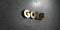 Golf - Gold sign mounted on glossy marble wall - 3D rendered royalty free stock illustration