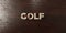Golf - grungy wooden headline on Maple - 3D rendered royalty free stock image