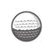Golf Icon Symbol. Hockey Design Based Alphabet Vector Template