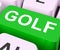 Golf Key Means Golfing Online Or Golfer