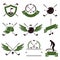 Golf labels and icons set. Vector