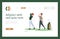 Golf landing. Luxury outdoor sport game nature activity on grass garish vector golf players business web page