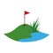 Golf and pictogram icon. Sport concept. Vector graphic