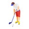 Golf Player Isometric Composition