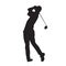 Golf player vector isolated silhouette