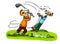 Golf players - Golf Cartoons Series Number 3