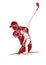 Golf players Golfer action cartoon sport graphic