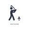 golf playing icon on white background. Simple element illustration from activity and hobbies concept