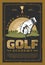 Golf professional sport retro poster