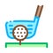 Golf Putter Ball Icon Vector Outline Illustration