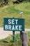 Golf Signs - Set Brake and Slow