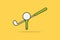 Golf Sticks in cross sign vector illustration. Sport objects icon concept. Two crossed golf clubs vector design with shadow.