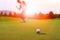 Golf, sunset, sport and funny