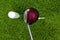 Golf tee shot with driver