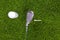 Golf tee shot with iron